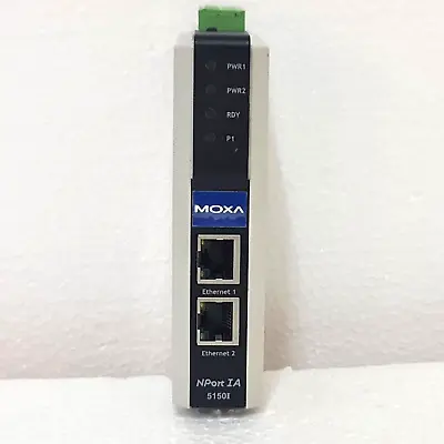 MOXA NPort IA-5150I-T 1-port RS-232/422/485 Device Server With 2 10/100BaseT(X) • $99