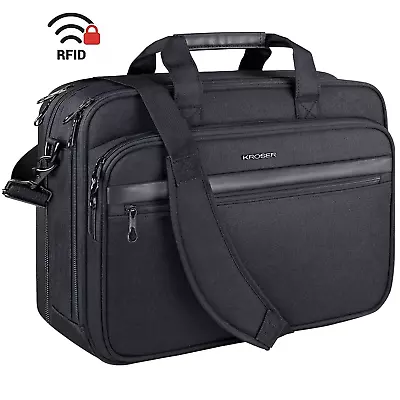 Premium Laptop Bag 17.3  Inch Expandable Briefcase Large Travel Water-Repellent • $67.99