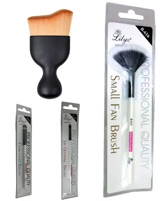 Lilyz Makeup Brushes Lip Brush Foundation Fan Brush Concealer Brush • £4.46