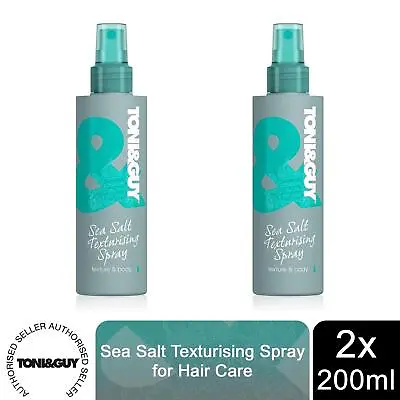 £9.99 • Buy 2 Pack Toni & Guy Sea Salt Texturising Spray For Beachy Waves, 200 Ml