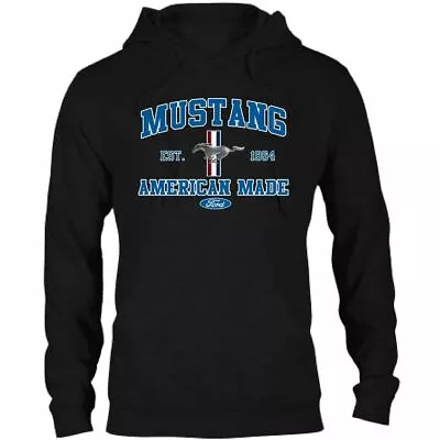 Mustang American Made Hooded Sweatshirt - Comfy Warn Stylish Ships FREE To US • $82.62