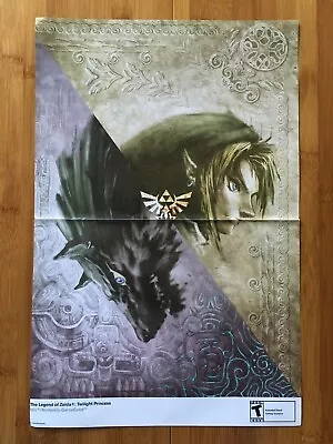 2006 Official The Legend Of Zelda Twilight Princess 2-Sided Poster Gamecube Wii • £28.94