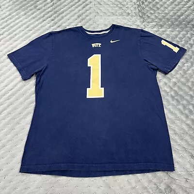 VINTAGE Pitt Panthers Nike Jersey Shirt Mens XL Short Sleeve Cotton NCAA #1 Gold • $14.77