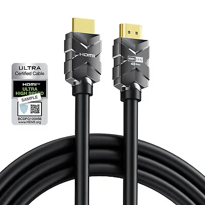 Certified HDMI 2.1 Cable 8K@60Hz 4K@120Hz Ultra HD 3D HEC EARC Dynamic HDR HDCP • $30.99