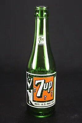 Vtg 7UP Bottle Swimsuit Bathing Beauty ACL Label Moberly MO Bottling 7 Oz 1948 • $22.93