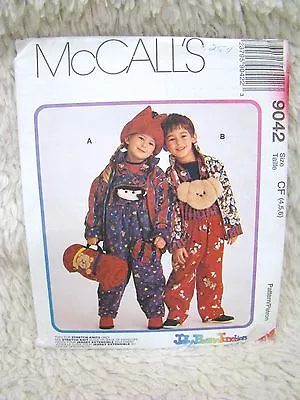 McCall's Pattern #9042 Toddlers'/Childrens' Unlined Jacket Overalls Sz 456 • $4.99