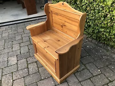 £150 • Buy MONKS BENCH. PINE STORAGE PEW. Delivery Possible. Also Old Church Pews & Chairs