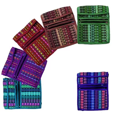 Multicolored Woven Striped Cushioned Crossbody Mini IPad Tablet Bag Boho Purse • $14.99