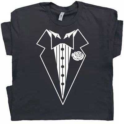 Tuxedo T Shirt Retro Vintage Funny 70s Gift For Groom Wedding Party Bow Tie Tee • $19.99