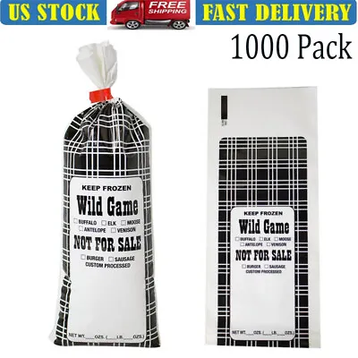 1000 Pack Wild Game Freezer Bags/Meat Chub Bag For Ground Meat Sausage 1lbs New • $68.99