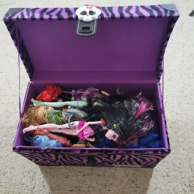 HUGE Monster High Doll Lot With Purple Leopard Trunk 28 Dolls • $950