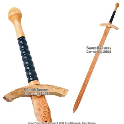 45   Medieval Wooden Long Sword Prop • $15.98