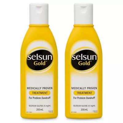 2X 200mL Selsun Hair Anti-Dandruff Shampoo Deep Cleansing Soothes Replenishing • £17.05