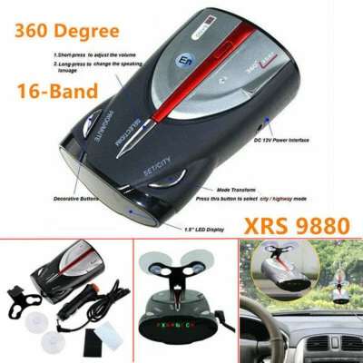 $22.89 • Buy Hot 16-Band 360 Degree Led Display Univer Y1 XRS9880 Laser Anti Radar Detector