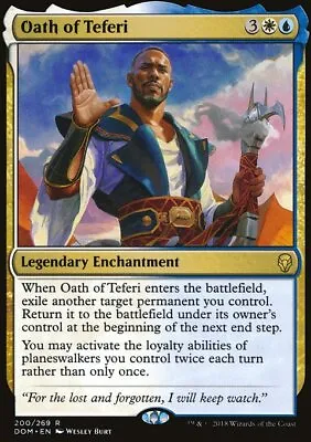 MTG Magic The Gathering Oath Of Teferi (200/296) Dominaria LP • $0.99