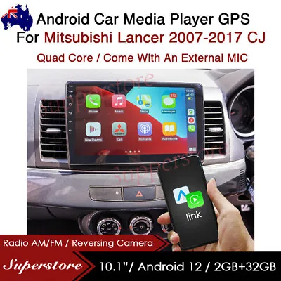 $369.95 • Buy 10.1” CarPlay Android 12 Auto Car Stereo GPS Head Unit For Mitsubishi Lancer