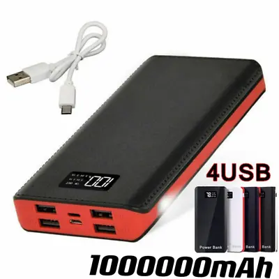 $28.99 • Buy 1000000mAh Power Bank Charger Battery Pack Portable LCD 4USB For Mobile Phone AU