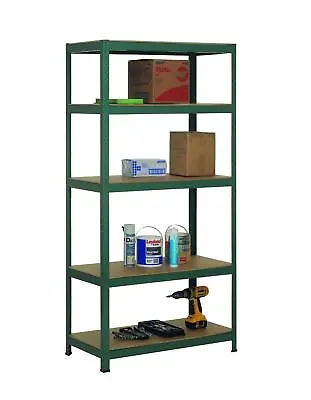 Heavy Duty Boltless Metal Storage Shelves Shelving Unit Garage Warehouse 5 Tier • £54.99