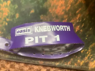 Oasis Knebworth Pit 1 Wristband Memorabilia 1996 Noel Liam Gallagher • £100