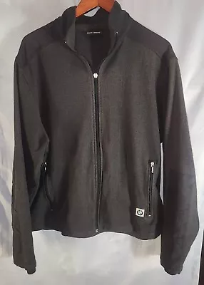 Bmw Lifestyle Jacket Mens Large Black Long Sleeve Full Zip Solid BMW Logo • $23.95