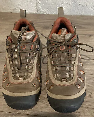 Merrell Waterproof Hiking Vibram OrthoLite Shoes Women’s 8.5 Brown Orange • $16.95