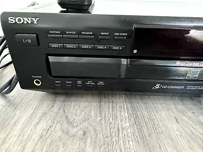 Sony CDP-CE525-Compact Disc-5 Disc-CD-Player-Multi-Changer-W/REMOTE-orig Owner • $100