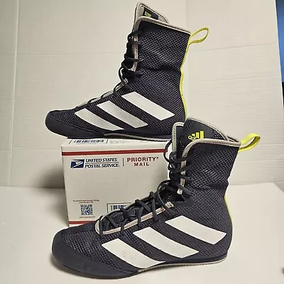 Adidas Box Hog 3 Boxing Shoes Men's Size 7 Blue/White EUC  • $59.99