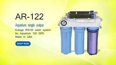 Combo Deal- HM Digital DM2 TDS Meter Aquarium Reef RO+DI System KoolerMax AR122 • £185.13