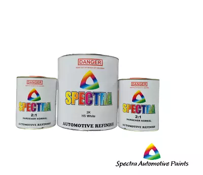 Spectra 2K HS White 6LT Kit. 4LT 2K White With 2 X 1lt Hardener. 2:1 Auto Paint • $209