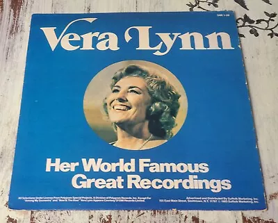 VG Vera Lynn – Her World Famous Great Recordings (1983) Suffolk – SMI 1-28H LP • $5.95