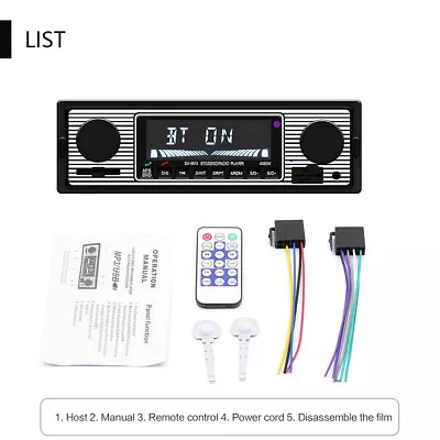 Bluetooth Vintage Wireless MP3 Player Multimedia Player AUX USB FM 12V Classic • $14.99