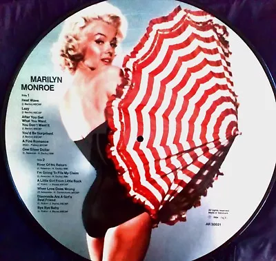 Marilyn Monroe Rare 2 Sides Picture Disc Greatest Hits LP Thick Vinyl  1984 • $250