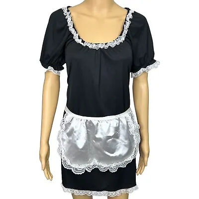 Rubies French Maid Costume Women Dress & Apron ONE SIZE (Measurement In Photo) • $19.76