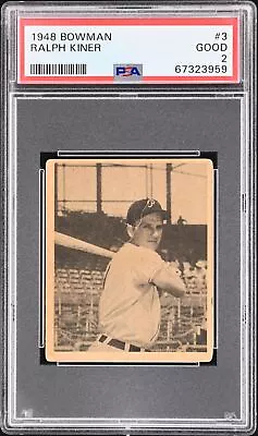 1948 Bowman Baseball Ralph Kiner #3 PSA 2 • $119.99