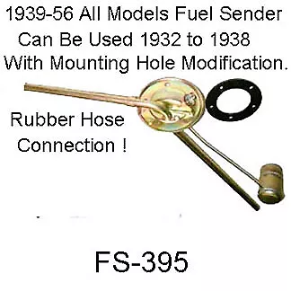 1937-1956  Buick New Fuel Gas Tank Sending Unit For Rubber Hose Connection • $114.57