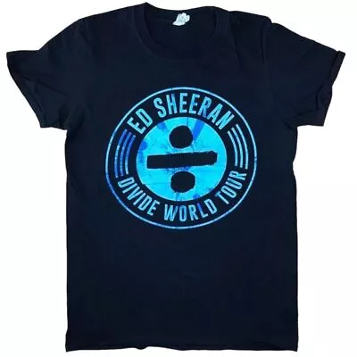 Ed Sheeran T Shirt Small Black Divided Tour Concert Tee Tour T Shirt Pop Tee • £22.50