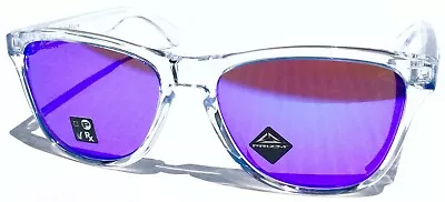 NEW Oakley Frogskins Clear Crystal YOUTH Violet PRIZM Iridium Sunglass J9006-14 • $126.88