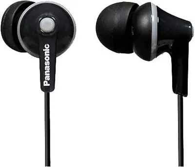 Panasonic RP-HJE125E-K Ergofit In-Ear Wired Earphones With Powerful Sound Comfo • £14.99