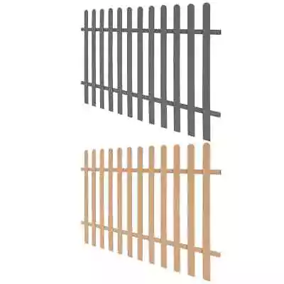 WPC Picket Fence Outdoor Fence Panel Lawn Barrier Garden Border Edge VidaXL • £78.99