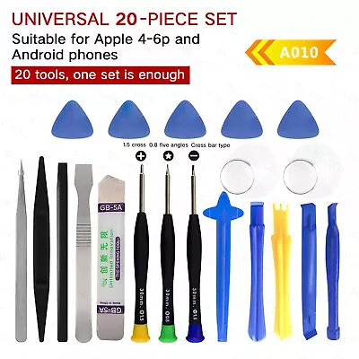 PC Cell Phone Tablets Repair Opening Pry Disassemble 20 Tool Spudger Tweezer Kit • $6.89
