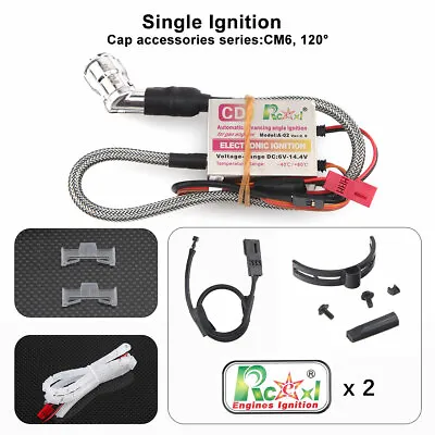 Rcexl Single Ignition CDI For NGK CM6-10MM 120 Degree DA Gas Engine RC Airplane • $59.80