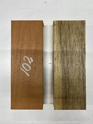 2 Pack Black Limba + Mahogany Lumber Board Wood Blanks - 12 X 4-1/2 X 2  #102 • $13.50