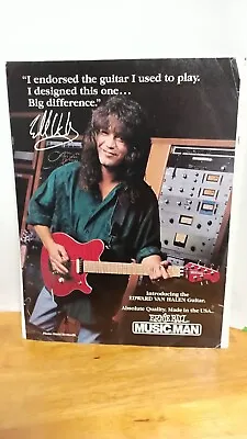 Musicman Ernie Ball Evh  Guitar Print Ad 11 X 8.5 00291 • $9.95