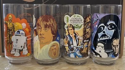 1977 Vintage Star Wars Burger King/Coca-Cola Glasses Complete Set Of 4 MINT BC2 • $19.99