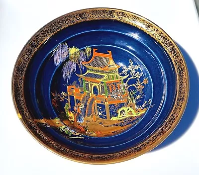 Carlton Ware Cobalt Blue Gilt Pagoda Mikado Bowl Art Deco Antique Ceramic • $20