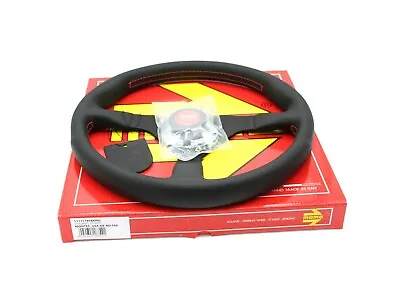 MOMO Montecarlo Leather Steering Wheel Red Stitching 350mm Authentic  • $190.95