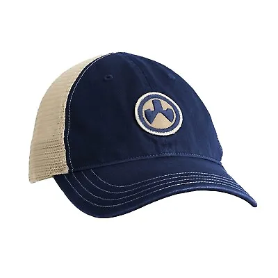 Magpul Industries Icon Patch Garment Washed Trucker Hat - Navy/Khaki • $27.50