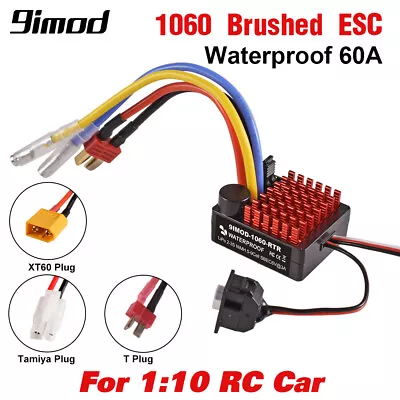 9IMOD 1060 RTR 60A Waterproof Brushed ESC Speed Controller For 1/10 RC Car Motor • £12.47