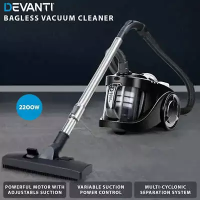 Devanti 2200W Bagless Vacuum Cleaner Black • $87.46