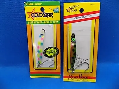 Goldstar Silver Horde Coho Killer Fishing Lure Spoon Misc Color (lot Of 2) • $19.99